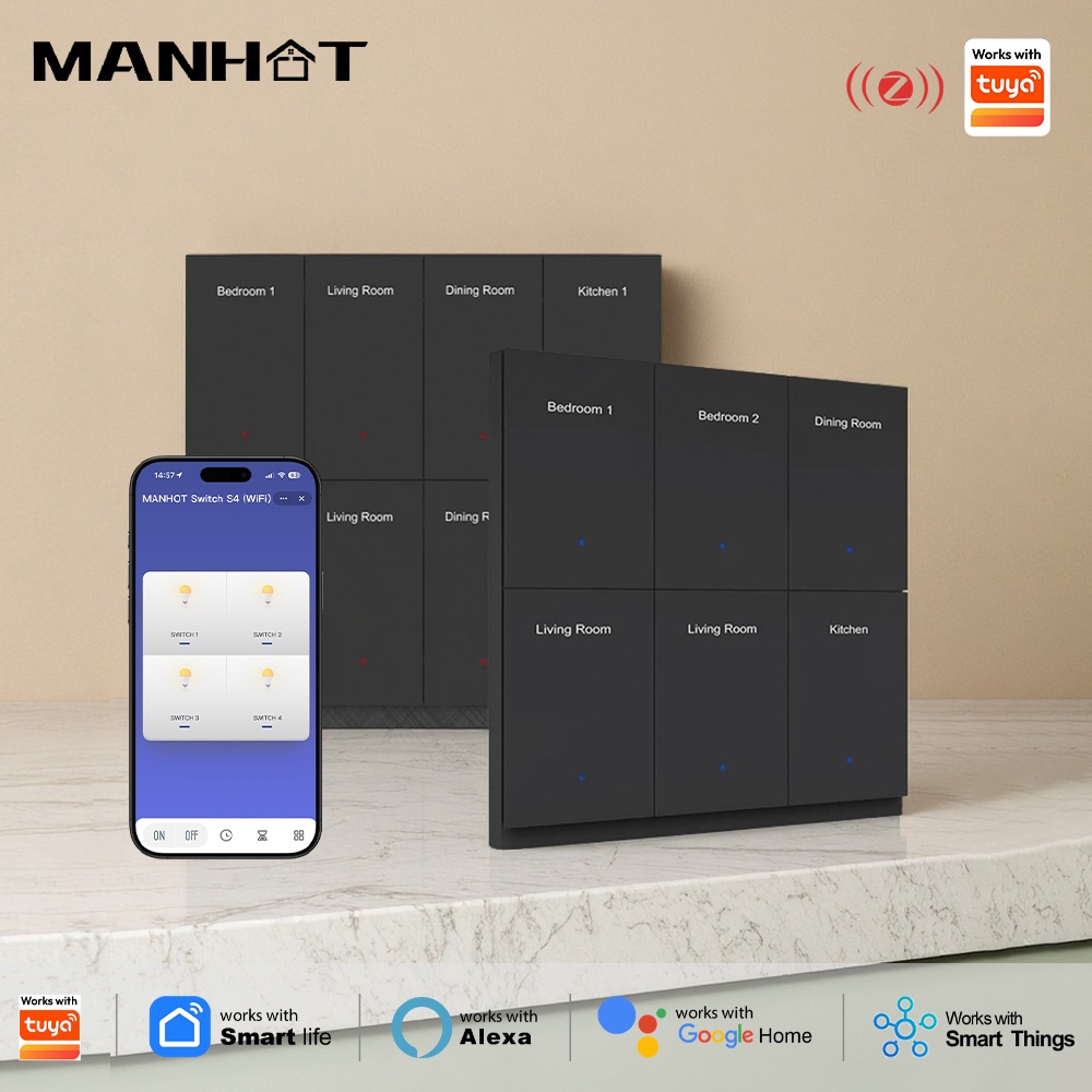 Smart Home Diy - Manhot DIY Przełącznik Zigbee z Inteligentnym