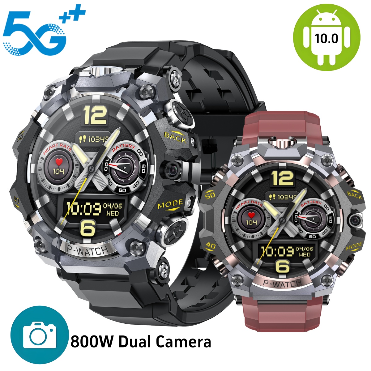 Smart Home Green - Smartwatch Q668 Android 10.0 1.95 cala