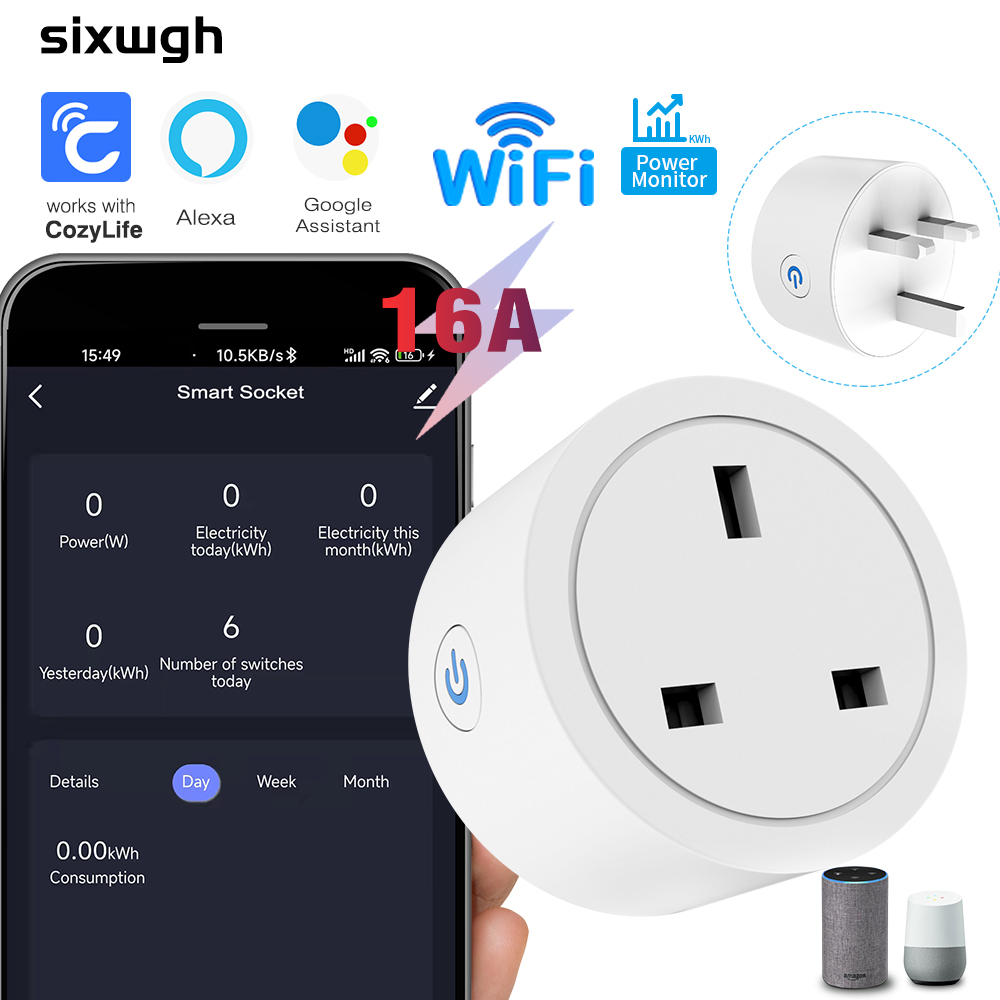 Smart Home Energy App - Inteligentne gniazdko WiFi 16A z wtyczką