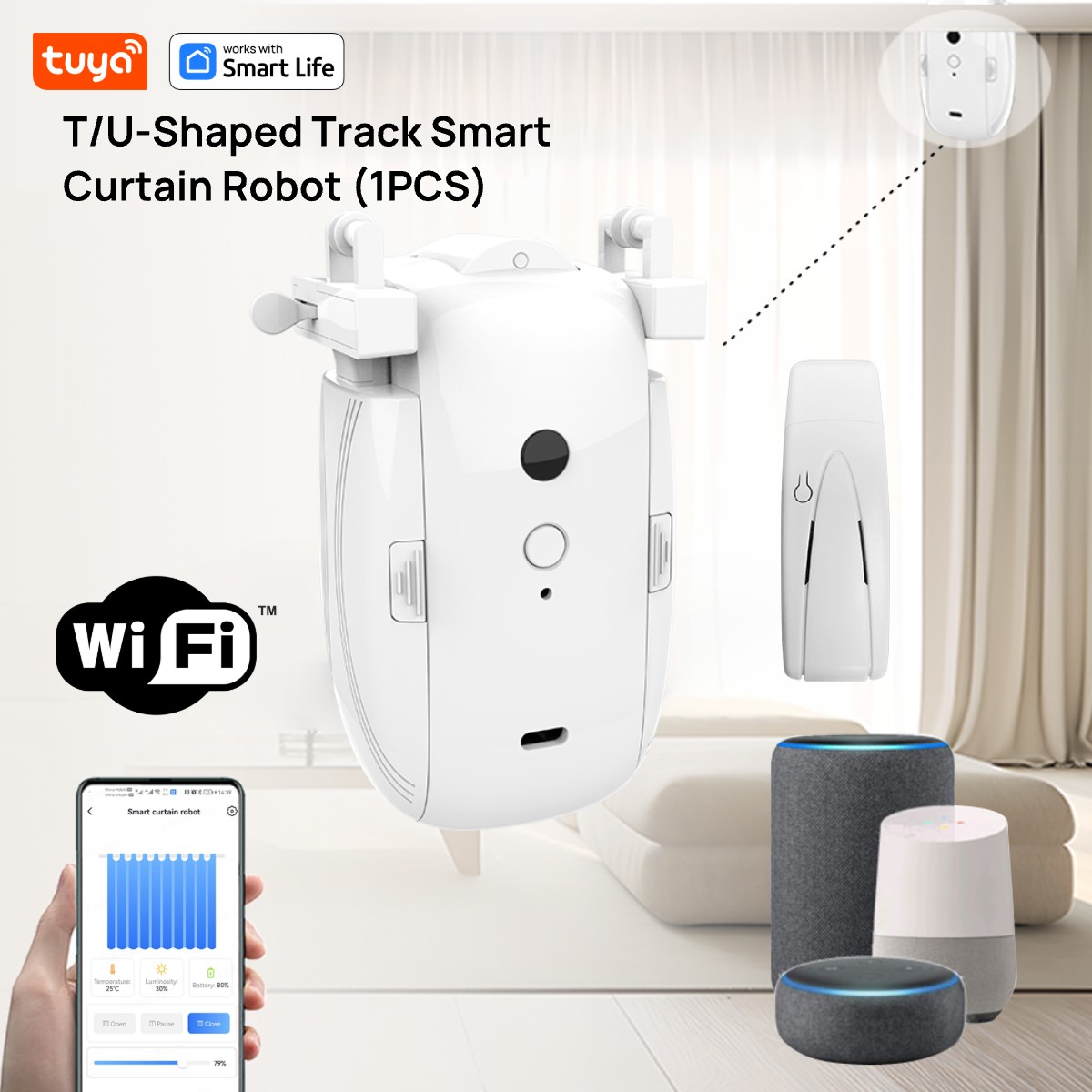 Smart Home Gira - Tuya inteligentne WiFi Robot kurtynowy (1