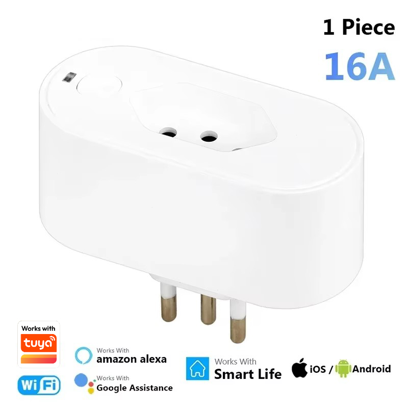 Tuya Wifi Socket - Współpracuje z Tuya 16A/20A Brazilianska Standardowa