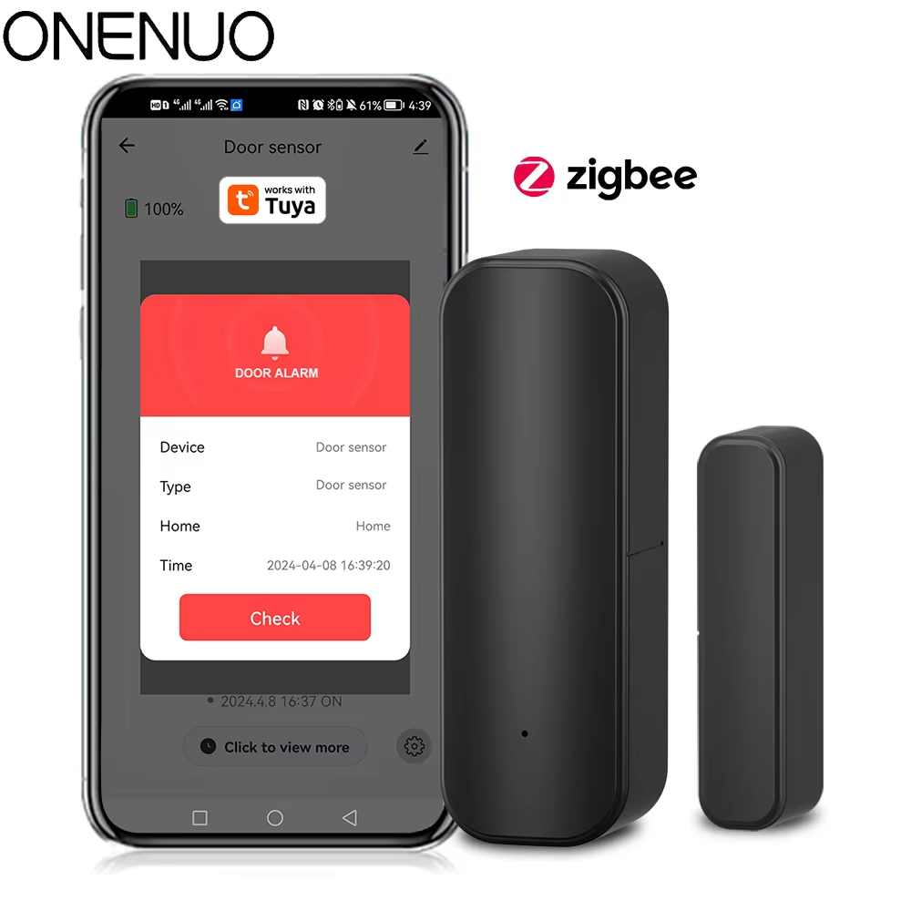 Smart Home Ecosystems - Czujnik drzwi okiennych Zigbee Kolor czarny