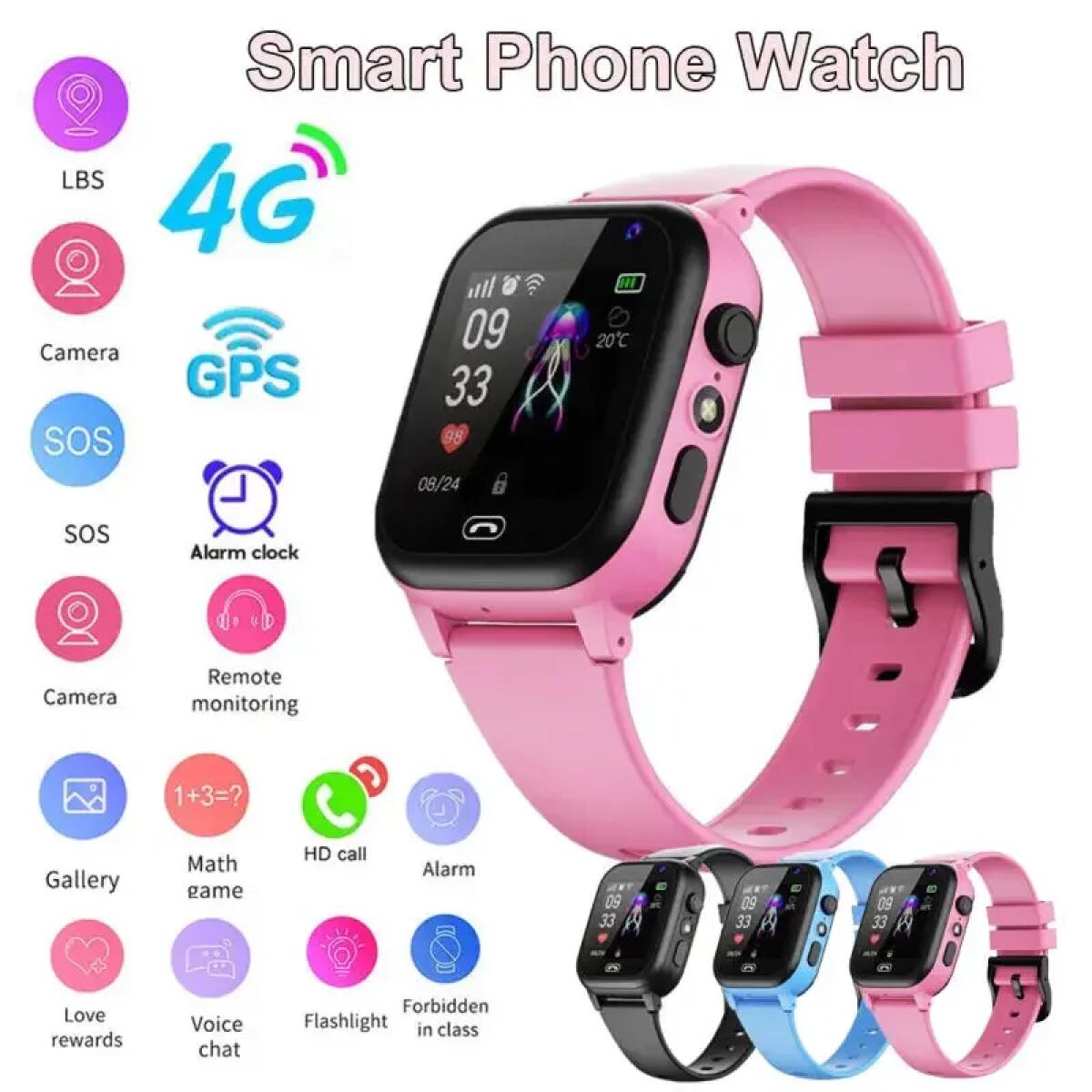 Smart Home Green - Dziecięcy Smartwatch 4G Wielofunkcyjny Wodoodporny SOS