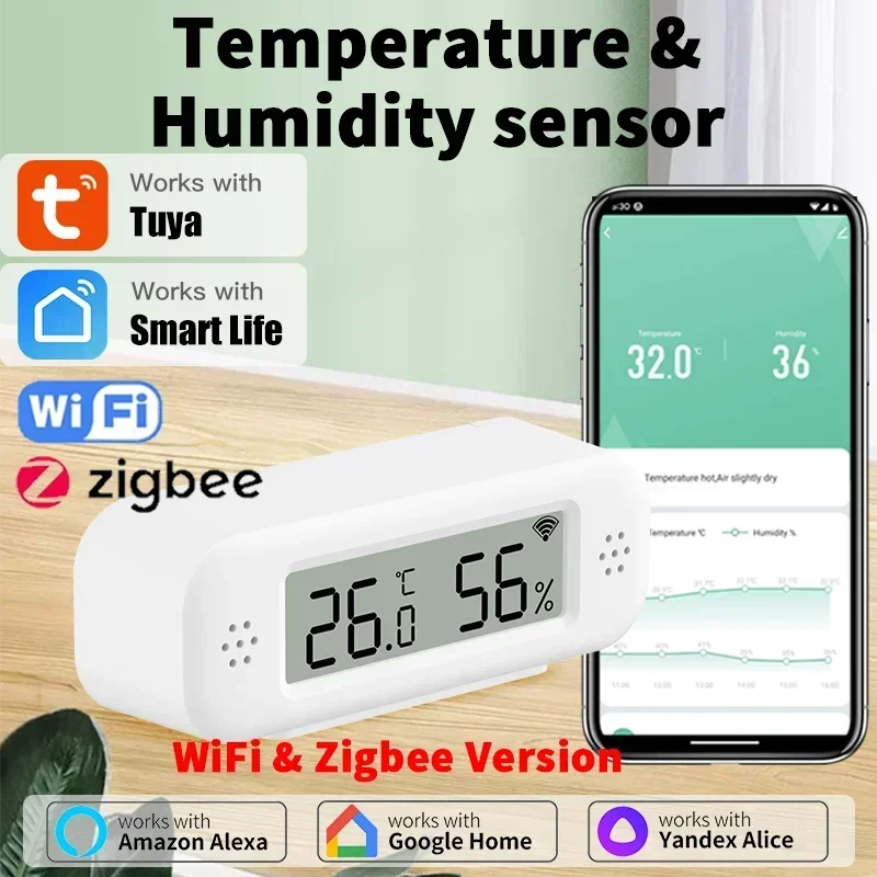 Smart Home Yandex - Tuya Zigbee WiFi Mini temperatura wilgotność
