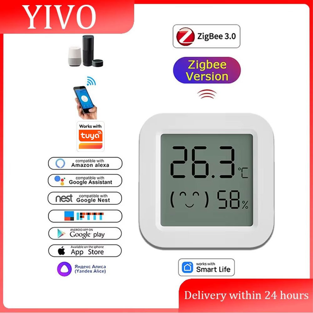 Smart Home Yandex - Czujnik temperatury i wilgotności Zigbee 3.0,