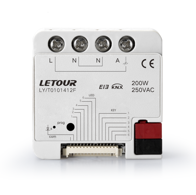 Smart Home Knx System - Wbudowany 1-kanałowy sterownik ściemniacza 200W, moduł