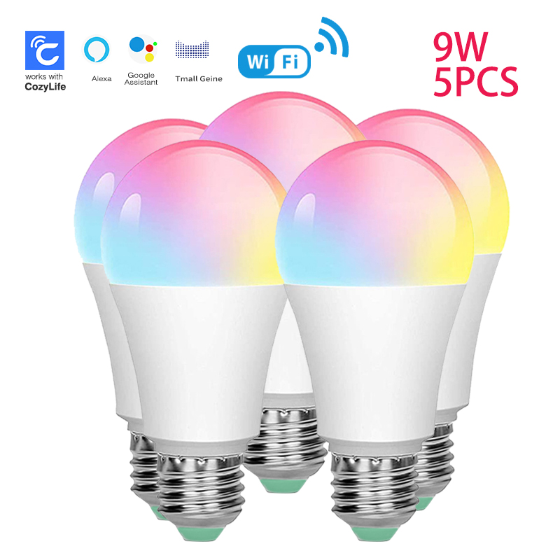 Smart Home Diy - Żarówka SIXWGH E27 WiFi 9W inteligentna