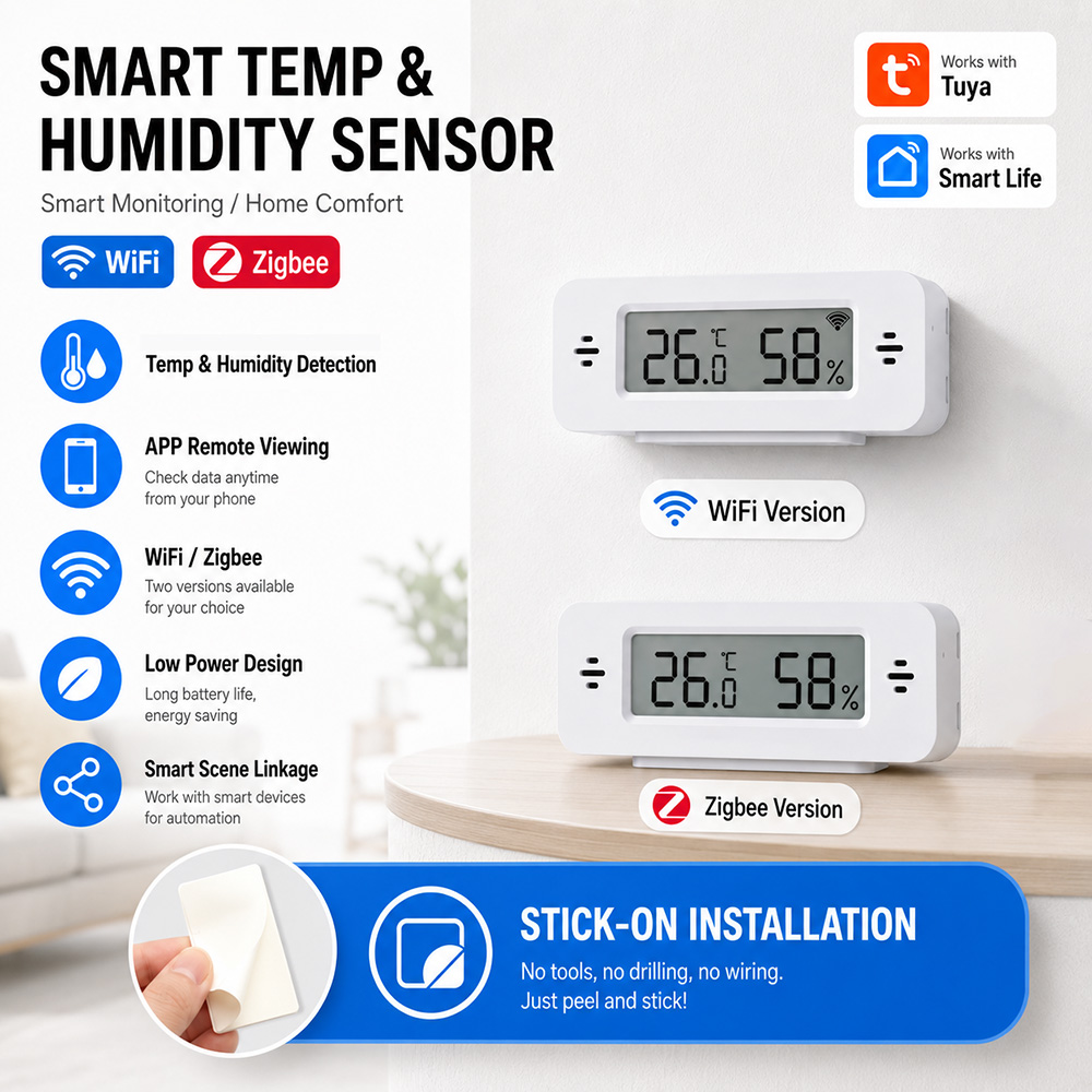 Smart Home Yandex - Czujnik temperatury i wilgotności Tuya WiFi