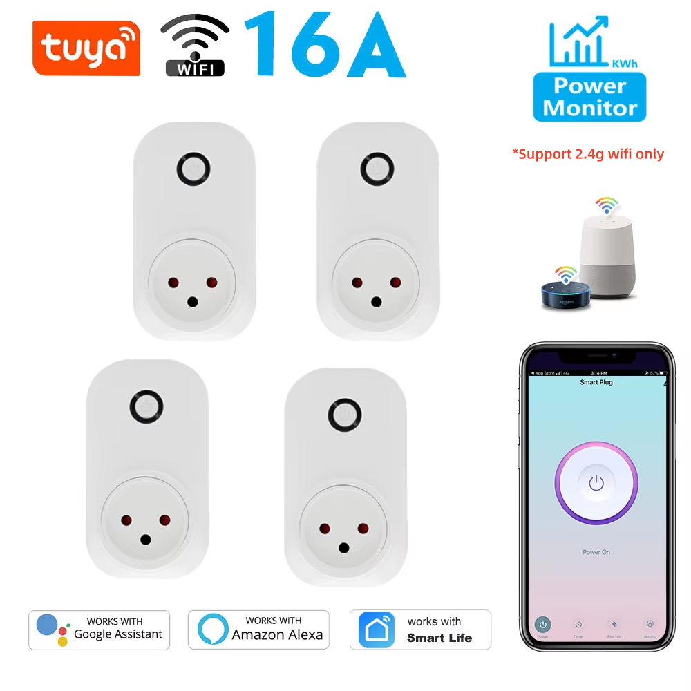 Tuya Wifi Socket - Tuya Smart Socket IsraeL Plug 16A