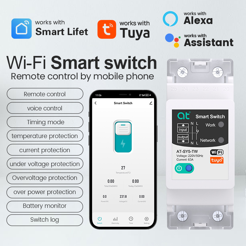 Smart Home Energy App - Inteligentny wyłącznik automatyczny TUYA WIFI z