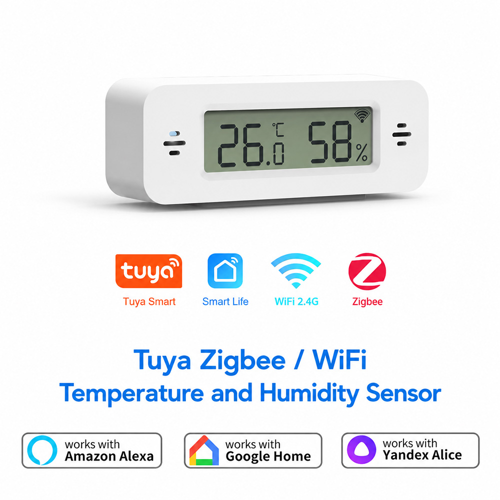 Smart Home Yandex - Czujnik temperatury i wilgotności Tuya Zigbee