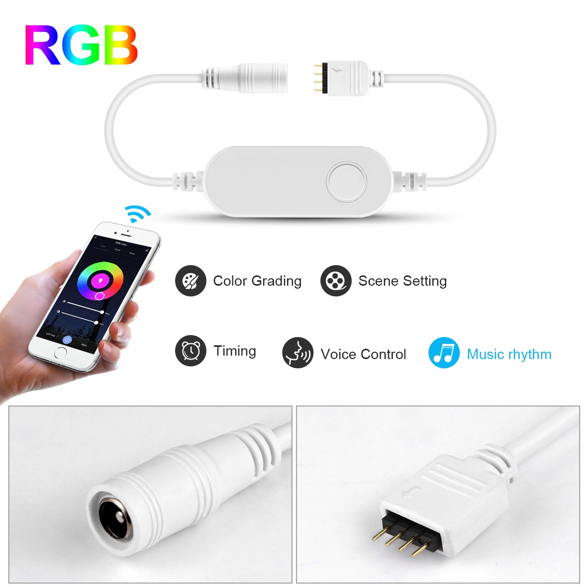 Kontroler taśm LED RGB, inteli – Smart Home Living Room recenzja i cena