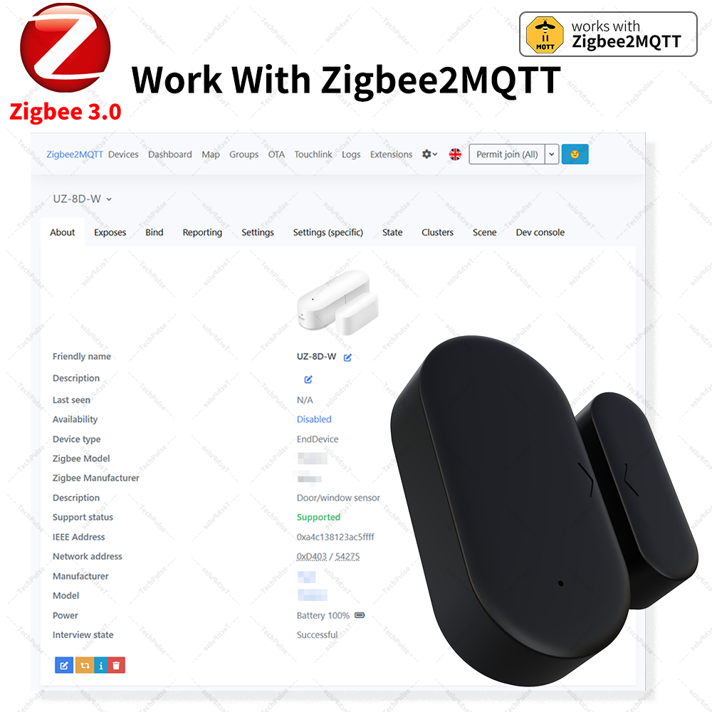 Czujnik otwarcia drzwi/okien Z – Door Window Sensor recenzja i cena