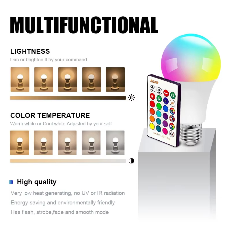 Inteligentna żarówka LED RGB z – Smart Home Living Room recenzja i cena