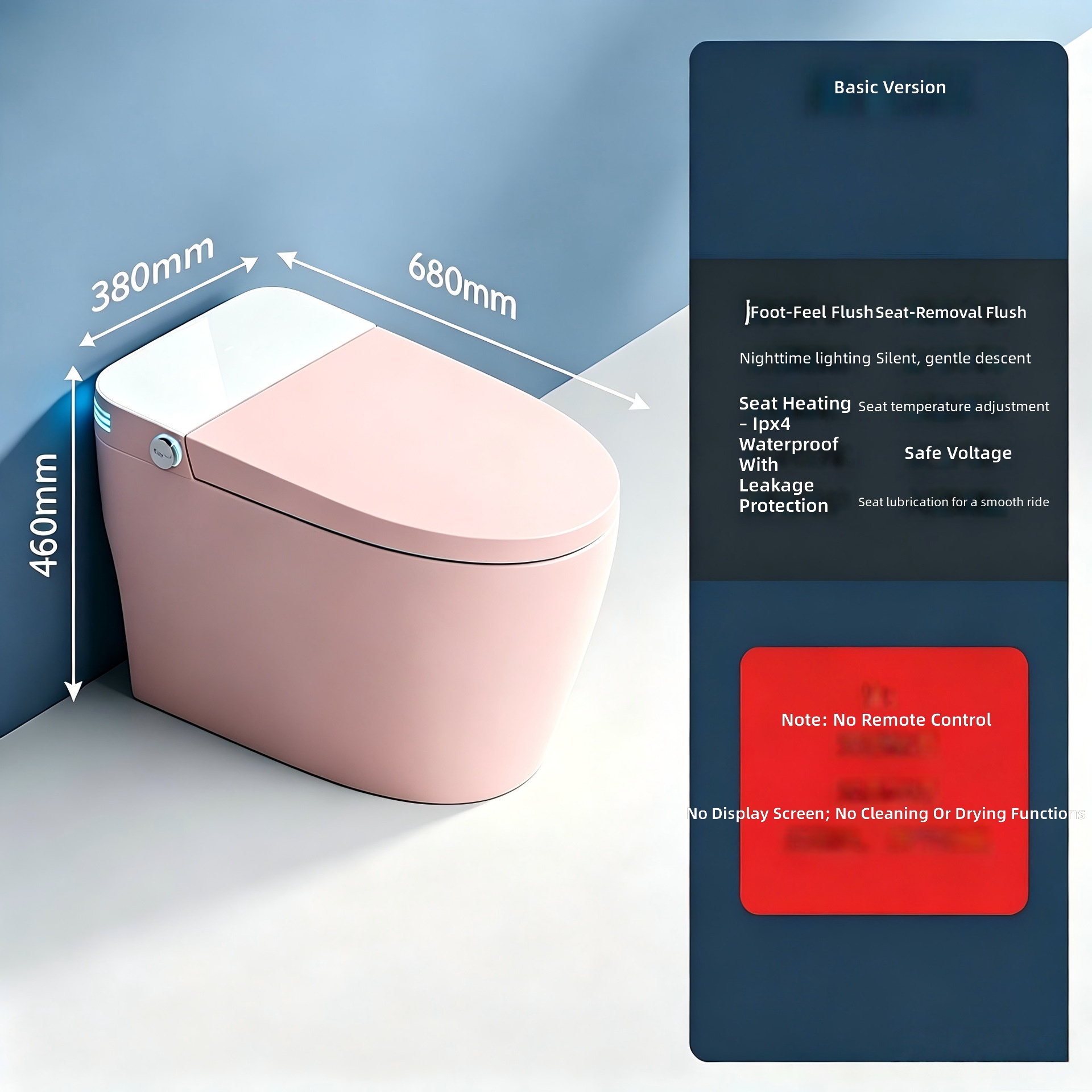Inteligentna toaleta, różowa,  – Smart Home Hotel recenzja i cena